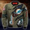 Miami Dolphins NFL Custom Bomber Jacket BBJ3491