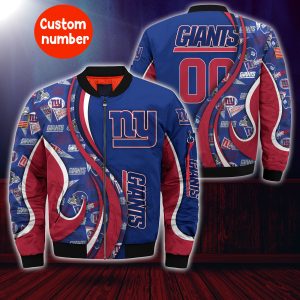New York Giants NFL Custom Your Number Bomber Jacket Trending BBJ3426