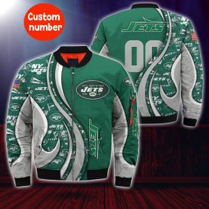 New York Jets NFL Custom Your Number Bomber Jacket Trending BBJ3420