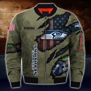 Seattle Seahawks NFL Custom Bomber Jacket BBJ3476