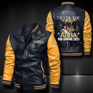 Abba Leather Bomber Jacket CTLBJ098