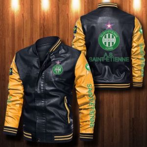 As Saint-Etienne Leather Bomber Jacket  CTLBJ092