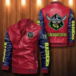Canberra Raiders Leather Bomber Jacket CTLBJ125