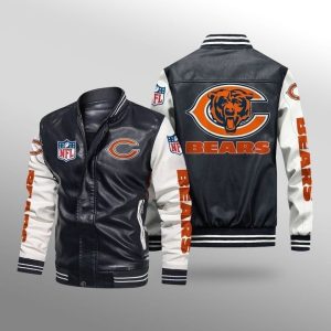 Chicago Bears Leather Bomber Jacket CTLBJ029