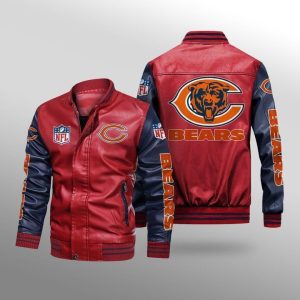 Chicago Bears Leather Bomber Jacket CTLBJ163