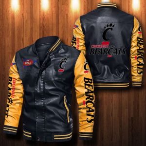 Cincinnati Bearcats Leather Bomber Jacket  CTLBJ042
