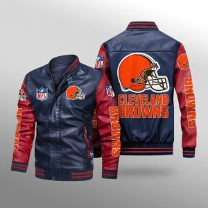 Cleveland Browns Leather Bomber Jacket CTLBJ005