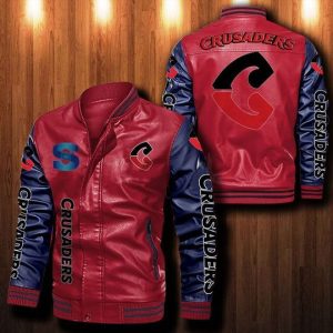 Crusaders Rugby Leather Bomber Jacket  CTLBJ137