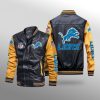 Detroit Lions Leather Bomber Jacket CTLBJ145