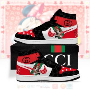 Gucci Minnie Mouse Air Jordan 1 Luxury High Top Shoes 2022 HJD1017