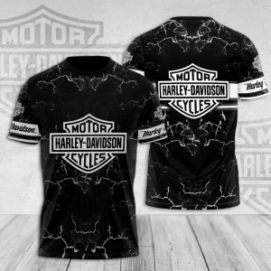 Harley Davidson Black Stone Harley Davidson Unisex 3D T-Shirt TGI105