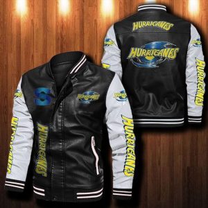 Hurricanes Rugby Leather Bomber Jacket CTLBJ111