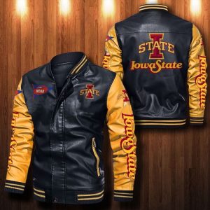Iowa State Cyclones Leather Bomber Jacket  CTLBJ018