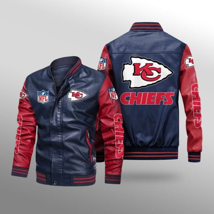 Kansas Cuty Chiefs Leather Bomber Jacket CTLBJ202