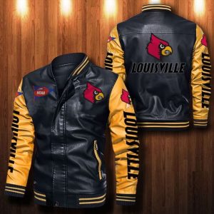 Louisville Cardinals Leather Bomber Jacket  CTLBJ017