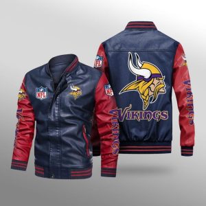Minnesota Vikings Leather Bomber Jacket CTLBJ011