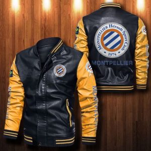 Montpellier Hsc Leather Bomber Jacket  CTLBJ085