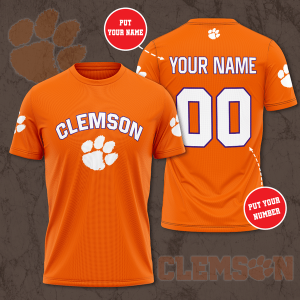 Personalized Clemson Tigers Unisex 3D T-Shirt TGI201