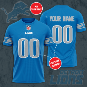 Personalized Detroit Lions Unisex 3D T-Shirt TGI219