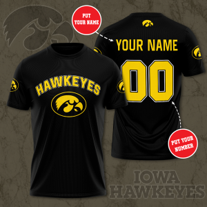 Personalized Iowa Hawkeyes Unisex 3D T-Shirt TGI184