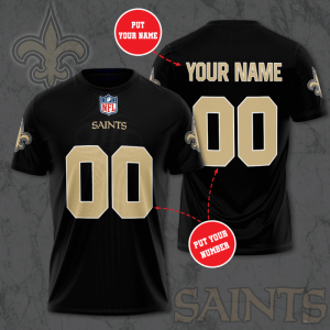 Personalized New Orleans Saints Unisex 3D T-Shirt TGI051