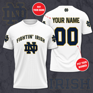 Personalized Notre Dame Fighting Irish Unisex 3D T-Shirt TGI167