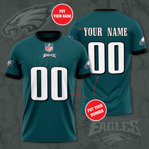 Personalized Philadelphia Eagles Unisex 3D T-Shirt TGI043