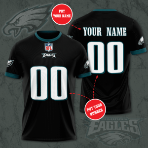 Personalized Philadelphia Eagles Unisex 3D T-Shirt TGI045