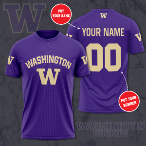 Personalized Washington Huskies Unisex 3D T-Shirt TGI153