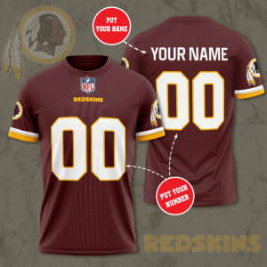 Personalized Washington Redskins Unisex 3D T-Shirt TGI215