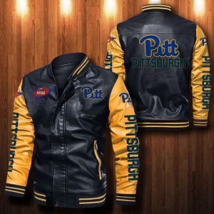 Pittsburgh Panthers Leather Bomber Jacket  CTLBJ071