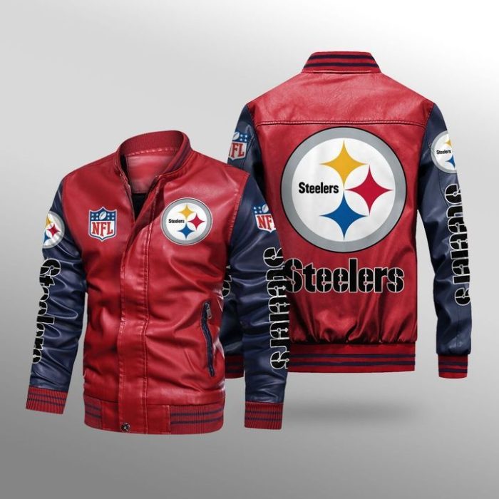 Pittsburgh Steelers Leather Bomber Jacket CTLBJ164