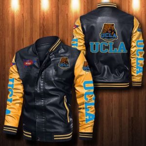 Ucla Bruins Leather Bomber Jacket CTLBJ099