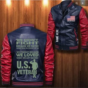 Us Veteran We Didn't Fight Custom Personalized Leather Bomber Jacket CTLBJ108
