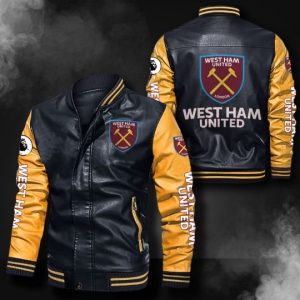 West Ham United Leather Bomber Jacket  CTLBJ103