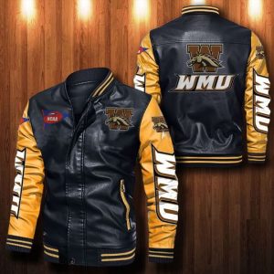 Western Michigan Broncos Leather Bomber Jacket  CTLBJ072