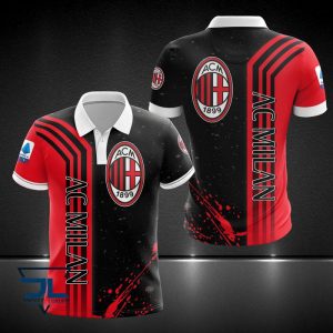 AC Milan Polo Shirt Golf Shirt 3D PLS2055