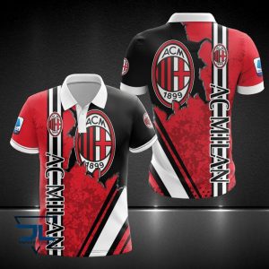 AC Milan Polo Shirt Golf Shirt 3D PLS2069