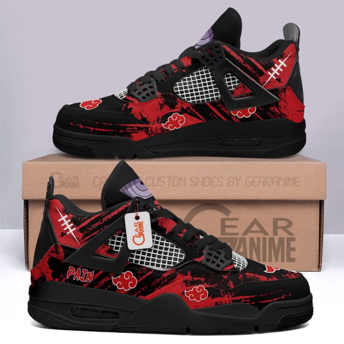 Akatsuki Pain Jordan 4 Sneakers Personalized Anime Shoes JD567