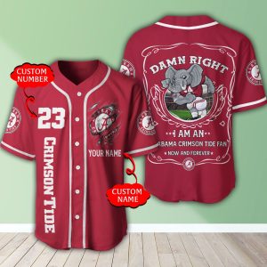 Alabama Crimson Tide NCAA 3D Personalized Baseball Jersey BJ1265