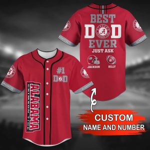 Alabama Crimson Tide NCAA Personalized Baseball Jersey BJ1439