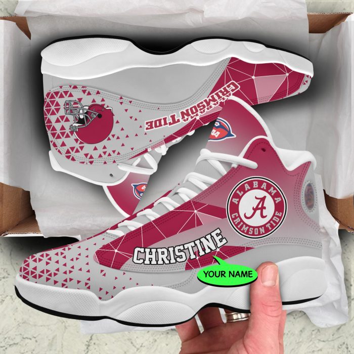 Alabama Crimson Tide NCAA Shoes Jordan JD13 Shoes Triangle Personalized JD130862