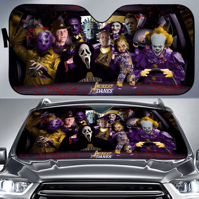 Albany Great Danes NCAA Halloween Car Sun Shade CSS0583