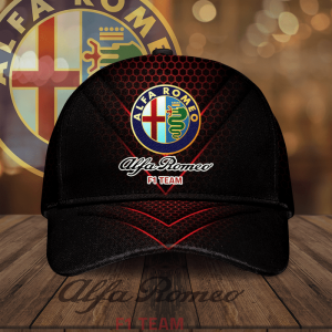 Alfa Romeo F1 Racing Orlen Classic Red Trellis Baseball Cap - Black CGI2235