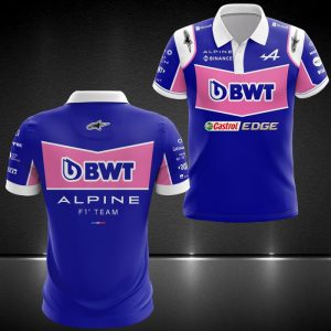 Alpine F1 Team Polo Shirt Golf Shirt 3D PLS1244