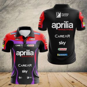 Aprilia Racing Polo Shirt Golf Shirt 3D PLS335