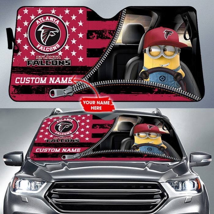 Atlanta Falcons NFL Football Team Car Sun Shade Minions CSS0663