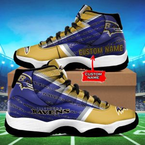 Baltimore Ravens 3D NFL Air Jordan 11 Sneaker JD110415