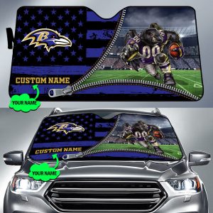 Baltimore Ravens NFL Car Sun Shade CSS0499