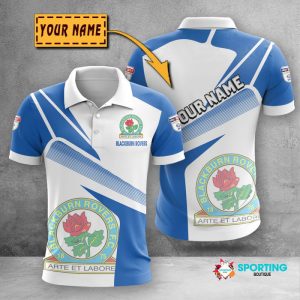 Blackburn Rovers Polo Shirt Golf Shirt 3D PLS417